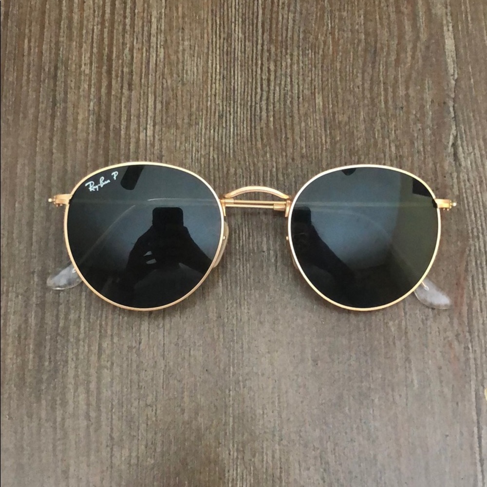 Ray-Ban Polarized Round Metal Sunglasses